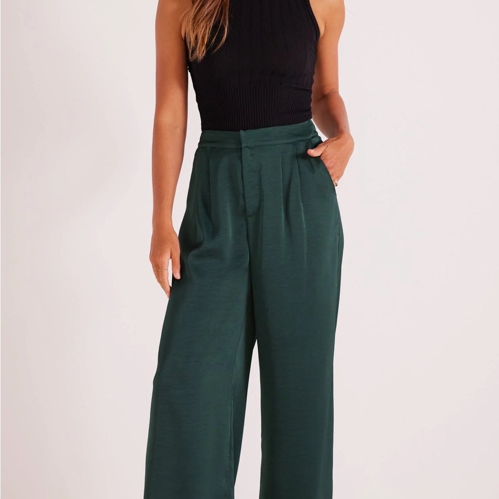 MINKPINK Erin Satin Wide Leg Pants